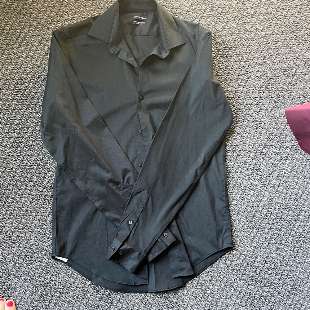 Van Heusen Black Dress Shirt